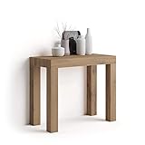 MOBILI FIVER, First Extendable Console Table, Rustic Wood, 90 x 45 x 76 cm, Made in Italy