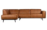 BePureHome Ecksofa Recycle Leder Statement Cognac Rechts oder Links 274 x 210 (Links)