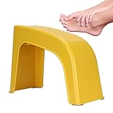 FOLOSAFENAR Duschfußstütze, leichte rutschfeste Matte mit Duschhocker mit kleinem Fach, für die Fußpflege(Gelb)