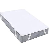 Utopia Bedding Wasserdichter Matratzenschoner 140 x 200 cm, Atmungsaktive Matratzenauflage, Matratzenschutz Mit Elastischen Eckgurten, Matratzenbezug