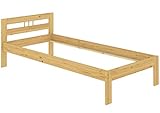 Erst-Holz® Bettgestell Einzelbett Massivholz Kiefer Natur 100x200 Futonbett ohne Zubehör 60.64-10 oR