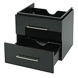 Mendler Premium Waschbeckenunterschrank HWC-D16, Waschtischunterschrank Waschtisch Badmöbel, Hochglanz 60cm - schwarz