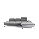 Siblo Ecksofa Deli Kollektion - Große Couch L Form 4 Personen für Wohnzimmer - Elegante Polstersofa - L-Sofa Eckcouch - Sofa 4-Sitzer - 289x183x83 cm - Grau - Rechte Ecke