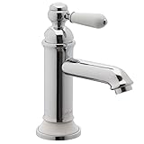 PaulGurkes Waschtischarmatur Retro Nostalgie weiß chrom Wasserhahn Armatur für Waschbecken Keramik Vintage Armatur Landhausstil