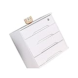 BIZOLE Desktop Aktenschrank - Massivholz Aufbewahrungsbox, Mehrschichtige Desktop Organizer Aufbewahrungsbox Mit Schubladen Für Monitorständer/Druckerplattform Tong Holz Walnuss (Size : 4 Layer)