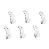 skyrabbiter Extension Hanger Rack Space Closet 6pcs Kleiderhaken Werkzeuge & Heimwerker Schubladen Stifte Organizer (White, One Size)