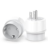 Adapter USA Deutschland Stecker 2Pack, Reiseadapter USA Adapter Seckdose, Deutschland zu USA Steckdosenadapter USA Reisestecker USA Stromadapter USA Stecker Adapter für die USA Kanada Mexiko Thailand