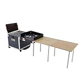 Camping Klapptisch Outdoor Begleitend Kleine Küche Camping Grill Klapptisch Tragbarer Herd Selbstfahrende Picknickausrüstung Multifunktionstisch für Picknick Hinterhöfe Strand (Farbe: Schwarz)