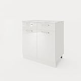 ELDORADO-MÖBEL 80 cm Unterschrank für die Küche Alina“ (1006) (Weiß-lackiert)