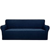 ELYSYSRL Stretch Sofabezug 3/2/4/1 sitzer Sofas Bezüge Spandex Pattern Sofahusse Anti Rutsch Kratzfest Couchhusse mit Anti-Rutsch-Schaumstoffe (Color : H, Size : 182-233cm/72-92in)