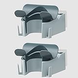 HEIMP Fönhalter, selbstklebender Fönständer for die Wand, selbsthaftender Fön-Aufbewahrungsständer, Badezimmer-Föhnhalter, kein Bohren, Föhnhalter, Wandhalterung, Haartrockner-Rack, Styling-Werkzeug-O