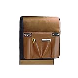 Sofa-Armlehnen-Organizer, rutschfeste Caddy-Tasche für Couch-Sessel, Stoff-Aufbewahrungstasche für Handy, Zeitschriften, Brillen, TV-Fernbedienung, platzsparende Tasche.-schwarz||90 * 34 cm (Braun 9