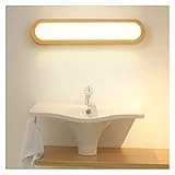 Wandleuchte Badezimmer LED-Badezimmerspiegelrahmenleuchte, Rahmenbildbeleuchtung, Schminkspiegelleuchte mit 3 Farbtemperaturen, Holzwandleuchte für Wohnzimmer, Schlafzimmer, Küche, 55 cm 16 W (Farbe: