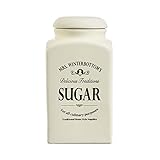 Butlers MRS. WINTERBOTTOM'S Zuckerdose 1,3 l in Creme - Vintage Vorratsdose aus Steingut im englischen Design - stilvolle, klassische Aufbewahrung