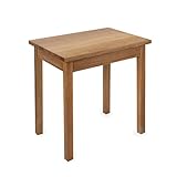 Domdeco Esstisch Küchentisch Holztisch Echtholz Massivholz Esszimmertisch Wohnzimmertisch TARU Eiche dunkel, 50cm