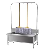 Mop, kleines Edelstahl-Waschbecken mit Rahmen, Edelstahl-Mopp, kleines Edelstahl-Waschbecken, 30,5 cm tief, kleine Edelstahl-Spülbecken, Schüssel für Haushalt, Balkon, Außenbereich, kleines Edelstah