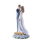 Vivi Idee® Brautpaar Liebespaar Figuren Tortenfigur Hochzeit in Umarmung 21cm Hohe, Aufsatz für Hochzeitstorte Dekoration, Geschenk für Valentinstag (Brautpaar Umarmung)