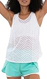 GYMCO SPORT WEAR Damen Butterfly Wings Damen Tank Tops Perfekt für, Laufen, Training, Fitnessstudio, Sport und jede Art von Workout., Weiss/opulenter Garten, Einheitsgröße