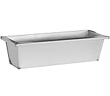 Dehner Pflanzgefäß, Blumenkasten, ca. 50 x 17 x 13 cm, Metall, silber
