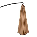 2m/2,7m/3m Ersatz-Sonnenschirmüberdachung, 6/8-armige Regenschirmabdeckung, Ersatz Für Garten-/Terrassen-Sonnenschirmausleger, Backup-Überdachung (Color : Khaki, Size : 2m/6.5ft-6 Ribs)