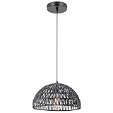 Decken-Kronleuchter-Lampe. Vintage-Hanfseil-Eisen-Kronleuchter, moderne handgefertigte Garten-Rattan-Weberei, dekorative Pendelleuchte, Schlafzimmer, Wohnzimmer, Küche, Insel, Esszimmer, Pendelleuch