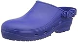 REPOSA MAX Clogs, Hygieneclogs, natürliches antistatisches Polymer, latexfrei, bequem, leicht, geschlossenes Obermaterial, Seitenlöcher, anatomische Sohle, SRC-Sohle (Blau, Numeric_47)