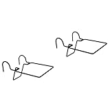 YARNOW 2 Stück Outdoor-Töpfe Hängende Blumentöpfe Metallregale Robustes Geländer Blumentopfhalter Blumentopf-Aufhänger Körbe Wandhalterung Vase Wandbehang Regalhalterung