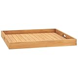 Wohnmöbel Serviertablett 70x70cm Größe Massives Teakholz