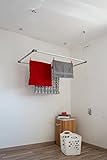 Dry-Smart Flex Deckenwäschetrockner - Deckentrockner ausziehbar - Wäscheständer für die Decke – für Badewanne, Balkon, innen und Outdoor – platzsparend - einfache Deckenbefestigung 100-160 cm