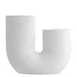 Storefactory Storfactory Str¥valla Vase U Vase Keramik Weiß Abmessungen L x B x H: 24 x 7 x 21 cm