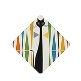 2Pcs Auto Aromatherapie Tabletten, hängende Mitte Jahrhundert Moderne Kunst Katze Lufterfrischer Karte, für Auto, Schlafzimmer, Kleiderschrank, Schuhschrank Anhänger Dekoration
