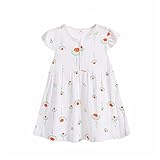 Baby-Mädchen-Bodys Sommerkleid für Kleinkinder, dünner Stil, niedlicher kleiner Cartoon-Gänseblümchen-Druck, atmungsaktiv, für Mädchen von 3 Monaten bis 5 Jahren (F, 2-3 Years)