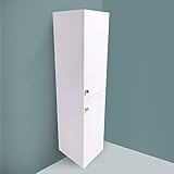 Aquariss Hochschrank mit 2 Türen, 1400 mm, Weiß glänzend