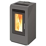 Decorspace Pelletofen 10 kW belüftet 'Cayenne' für moderne Umgebungen, Höhe 96 cm