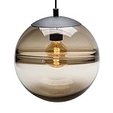 ZEHUILT Moderne Pendelleuchten Industrielle Hängeleuchten mit blauem Verlaufsglas Nachttischlampe Höhenverstellbarer Kronleuchter für Wohnzimmer Schlafzimmer Restaurant, keine Glühbirne
