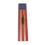weemoment Europäische Passepartout, amerikanische Flagge, Holz, Hirsch, Totenkopf, Geweih, Jagd, Geschenk, Dekoration für Zuhause, Büro