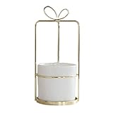 Stil Moderne Nicht poröse Keramikvase mit Goldrahmen weißes Porzellan Heimtextilien Pflanze Pflanzen Blumentopf weiß + Gold Keramik Elegant (Color : Square Frame)