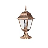 MYKAGS Retro Bronze Aluminium Druckguss Säule Lampenpfosten Laterne Tür Garten Villa Outdoor Tor Hof Shop Parksäule Licht Wasserdicht IP55 Weglandschaft Straßenbeleuchtung Dekorationen