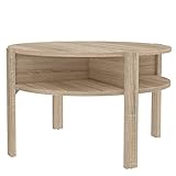 Newroom Couchtisch Sonoma Eiche Sonoma Eiche Wohnzimmertisch Modern - 74,4x45,5x74,4 cm (BxHxT) - Sofatisch Ablagetisch Tisch - [Adora.Five] Wohnzimmer Wohnstube Büro