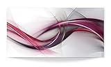 ARTland 3D Wandbild aus Alu Bild gebogen Alubild einteilig 120x40 cm Querformat Moderne Kunst Abstrakt Design Modern Rauch Welle S8UL