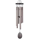 BLESSEDLAND Klassisches Windspiel 32', 6 Aluminiumrohre Wind Chime, Outdoor-Dekoration für Garten, Hof, Terrasse und Heimdekoration (Bronze)