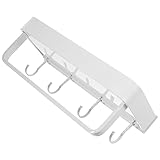 Alipis Stangenregal Mit Haken Handtuch-Wandregal Wandregal Strandtuchhalter Küchenwandregale Shampoo-Wand Badezimmerregal Leiste Badezimmerbedarf Badezimmerhandtuchhalter