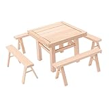 TOYANDONA 1 Set Zusammengebaute Holztische Und Stühle Kinderspielzeug Holzmöbel Kindermöbel Zerlegen des Stuhls Spielzeug DIY-Montagespielzeug Kindermontage-Spielzeugblöcke