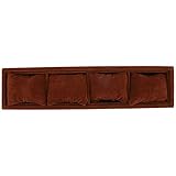 Abaodam Schmucktablett für Uhren, Schmuck, Display-Tablett, Kissen, Schmuckaufbewahrung, Organizer, Tablett für Armreifen, Manschetten, Armband, Display, Vitrine, Dunkelbraun