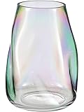 Westwing mundgeblasene Glas-Vase Rainbow, irisierend, 26x18 cm, Deko- oder Blumenvase für Schlaf-, Wohn- oder Esszimmer