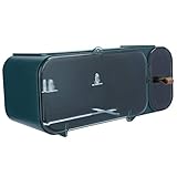 Toilettenpapier-Spender für Toilettenpapier/Papierhandtuchspender für Raumdekoration, Badezimmer-Zubehör, Haushalt (quadratisch grün)