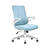 RJZHJYD Chefsessel Bürostuhl Leder Schreibtischstuhl,Büro Sessel Höhenverstellbarer Stuhl mit Rollen Armlehnen Computerstuhl Drehstuhl, 360° Bürodrehstuhl Bürostühle (Color:Blau A)