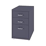 Büroschrank/Aktenschrank 3 Schubladen Mobiler Dateischrank Niedrig Kabinett Schubladenkabinett Büroablagungsschrank Haushalt Mobile Storage Cabinet Vertikale Ablageschränke (Color : B)