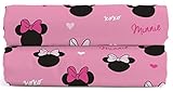 Disney Minnie Hearts & Love 100% Baumwolle Spannbettlaken 90x200 cm Einzelbettgröße 2er-Set