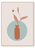 wandmotiv24 Leinwandbild Minimalismus, 60x45cm, Hochformat, Vase, Deko, Bilder auf Leinwand, Wanddeko, XXL Wandbild M0657